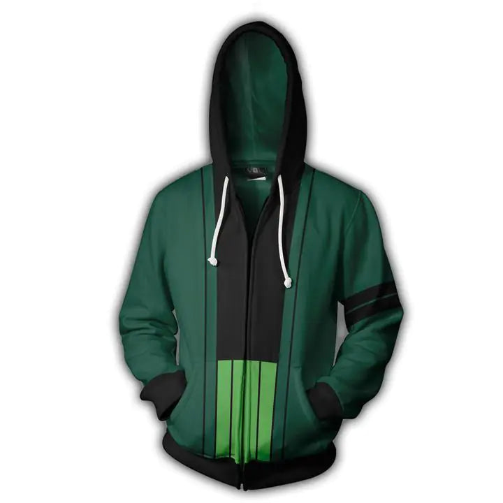 One Piece Ace 3D Print Zip Hoodie for Cosplay