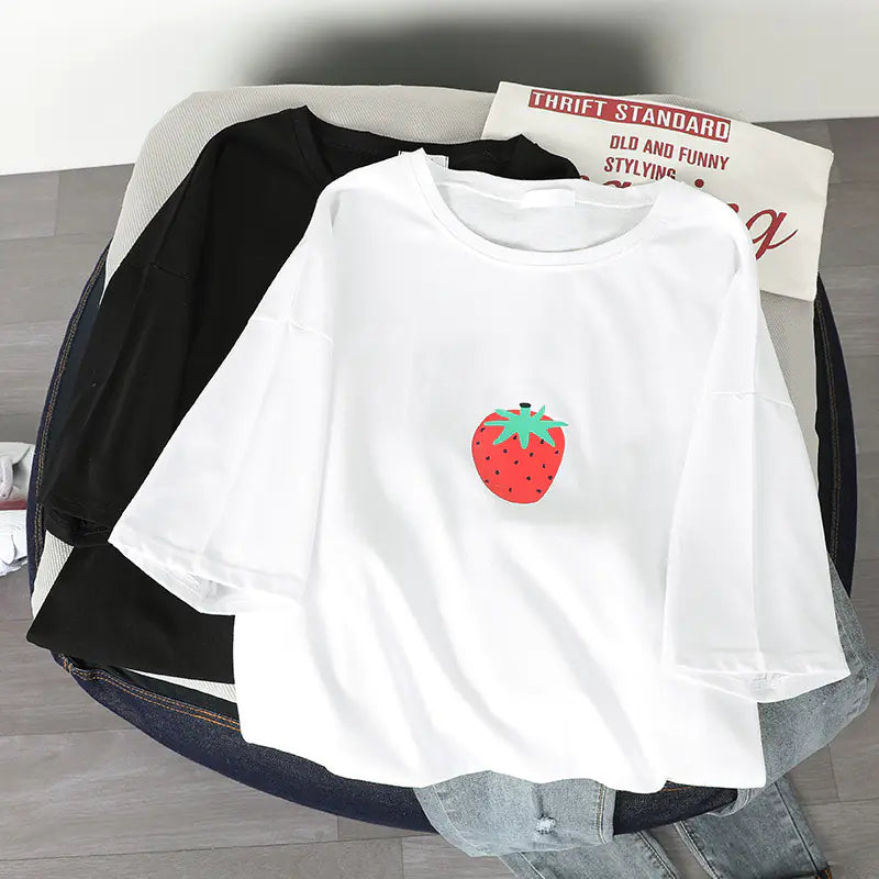 Cotton Short Sleeve T-Shirt for Women - Summer Fashion